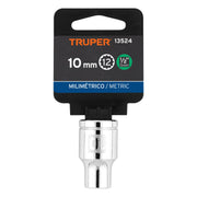 Dado de 10 mm, 12 puntas, cuadro 1/2', TRUPER