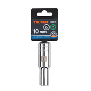 Dado largo de 10 mm, 6 puntas, cuadro 1/2', TRUPER