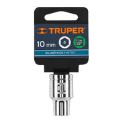 Dado de 10 mm, 6 puntas, cuadro 1/2', TRUPER