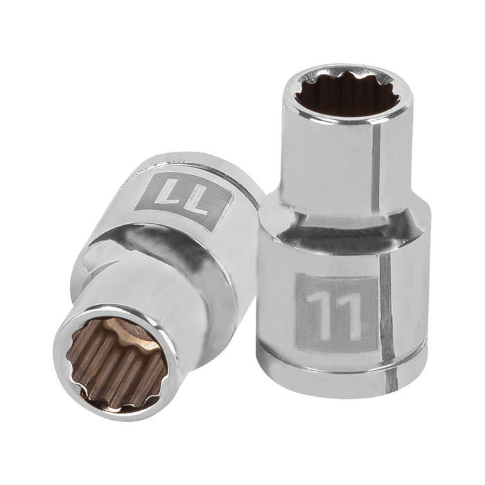 Dado de 11 mm, 12 puntas, cuadro 1/2', TRUPER