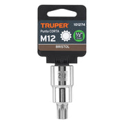 Dado punta corta bristol M12, cuadro 1/2', TRUPER