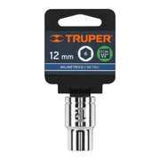 Dado de 12 mm, 6 puntas, cuadro 1/2', TRUPER