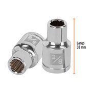 Dado de 3/8', 12 puntas, cuadro 1/2', TRUPER
