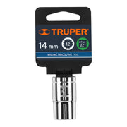 Dado de 14 mm, 12 puntas, cuadro 1/2', TRUPER