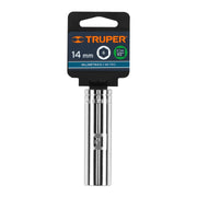 Dado largo de 14 mm, 6 puntas, cuadro 1/2', TRUPER