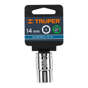 Dado de 14 mm, 6 puntas, cuadro 1/2', TRUPER