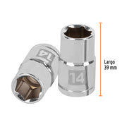 Dado de 14 mm, 6 puntas, cuadro 1/2', TRUPER