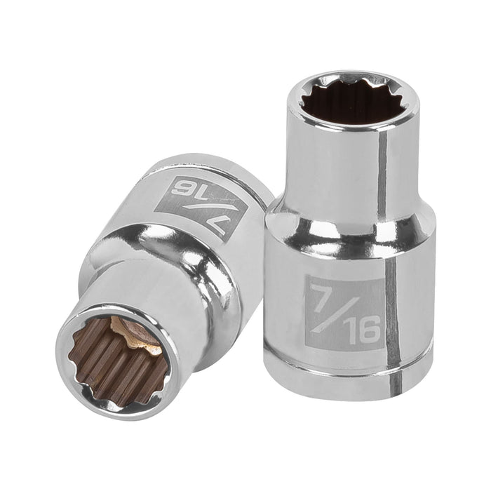Dado de 7/16', 12 puntas, cuadro 1/2', TRUPER