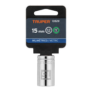 Dado de 15 mm, 12 puntas, cuadro 1/2', TRUPER