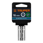 Dado de 16 mm, 12 puntas, cuadro 1/2', TRUPER
