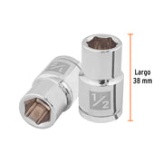 Dado de 1/2', 6 puntas, cuadro 1/2', TRUPER