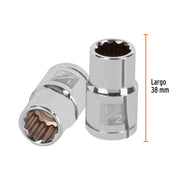 Dado de 1/2', 12 puntas, cuadro 1/2', TRUPER