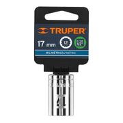 Dado de 17 mm, 12 puntas, cuadro 1/2', TRUPER