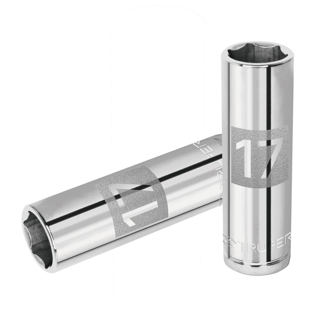 Dado largo de 17 mm, 6 puntas, cuadro 1/2', TRUPER