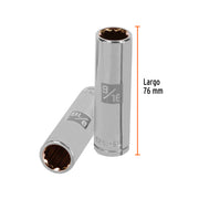 Dado largo de 9/16', 12 puntas, cuadro 1/2', TRUPER