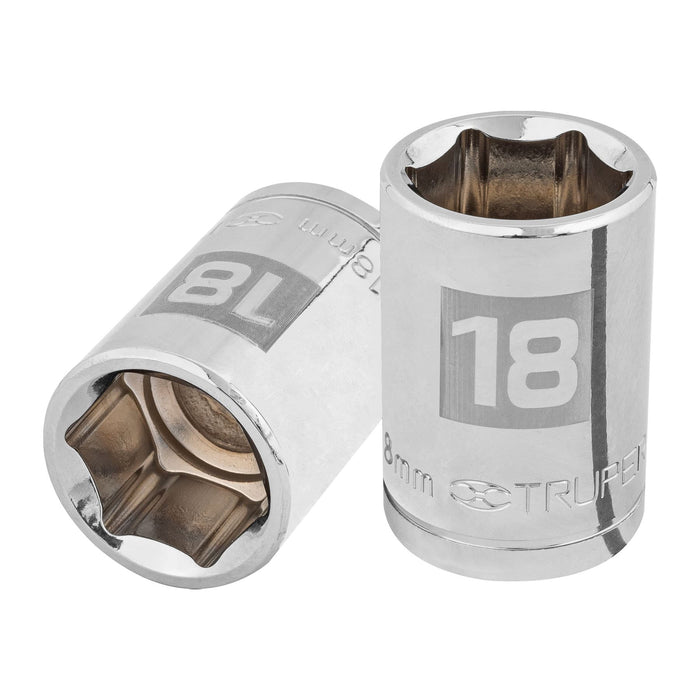Dado de 18 mm, 6 puntas, cuadro 1/2', TRUPER