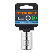Dado de 18 mm, 6 puntas, cuadro 1/2', TRUPER