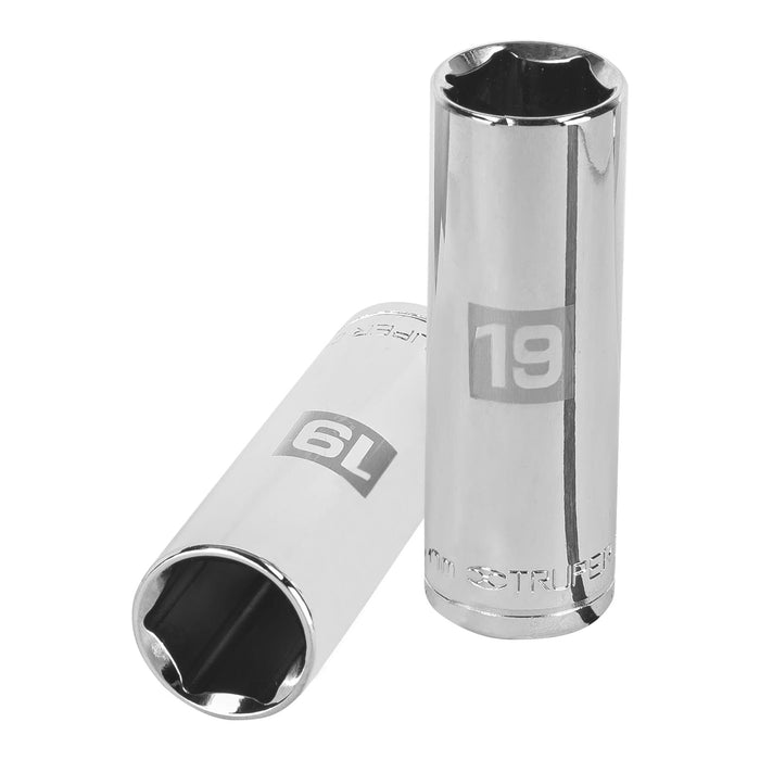 Dado largo de 19 mm, 6 puntas, cuadro 1/2', TRUPER