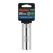 Dado largo de 20 mm, 6 puntas, cuadro 1/2', TRUPER