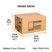 Dado de 20 mm, 6 puntas, cuadro 1/2', TRUPER