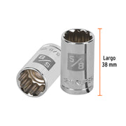 Dado de 5/8', 12 puntas, cuadro 1/2', TRUPER
