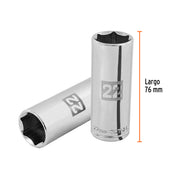 Dado largo de 22 mm, 6 puntas, cuadro 1/2', TRUPER
