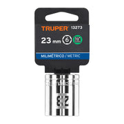 Dado de 23 mm, 6 puntas, cuadro 1/2', TRUPER