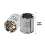 Dado de 23 mm, 6 puntas, cuadro 1/2', TRUPER
