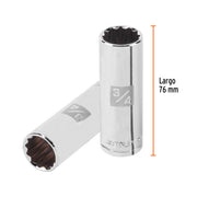 Dado largo de 3/4', 12 puntas, cuadro 1/2', TRUPER