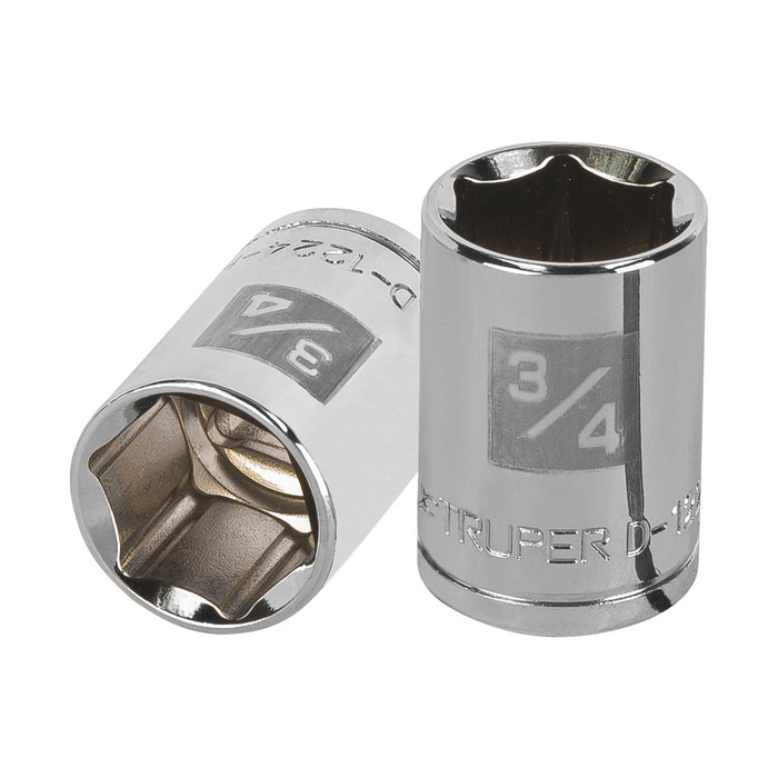 Dado de 3/4', 6 puntas, cuadro 1/2', TRUPER