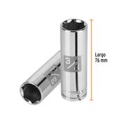 Dado largo de 3/4', 6 puntas, cuadro 1/2', TRUPER