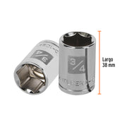 Dado de 3/4', 6 puntas, cuadro 1/2', TRUPER