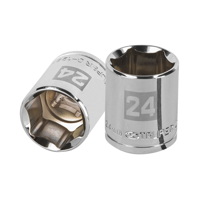 Dado de 24 mm, 6 puntas, cuadro 1/2', TRUPER
