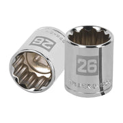 Dado de 26 mm, 12 puntas, cuadro 1/2', TRUPER
