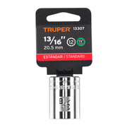 Dado de 13/16', 12 puntas, cuadro 1/2', TRUPER