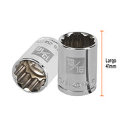 Dado de 13/16', 12 puntas, cuadro 1/2', TRUPER