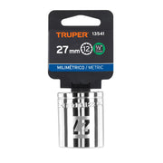 Dado de 27 mm, 12 puntas, cuadro 1/2', TRUPER