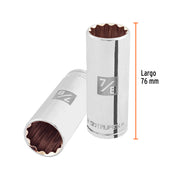 Dado largo de 7/8', 12 puntas, cuadro 1/2', TRUPER