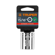 Dado de 15/16', 6 puntas, cuadro 1/2', TRUPER