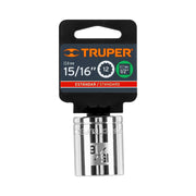 Dado de 15/16', 12 puntas, cuadro 1/2', TRUPER
