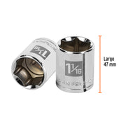 Dado de 1-1/16', 6 puntas, cuadro 1/2', TRUPER