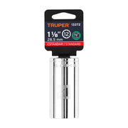 Dado largo de 1-1/8', 12 puntas, cuadro 1/2', TRUPER