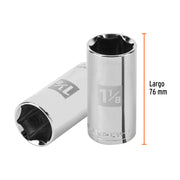 Dado largo de 1-1/8', 6 puntas, cuadro 1/2', TRUPER