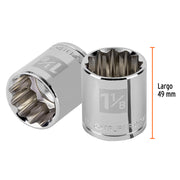 Dado de 1-1/8', 12 puntas, cuadro 1/2', TRUPER