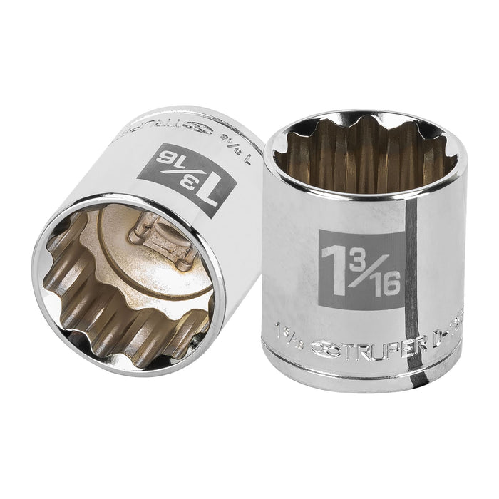 Dado de 1-3/16', 12 puntas, cuadro 1/2', TRUPER