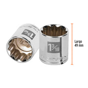 Dado de 1-3/16', 12 puntas, cuadro 1/2', TRUPER