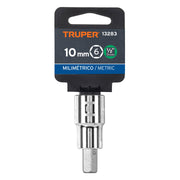 Dado punta hexagonal de 10 mm, cuadro 1/2', TRUPER
