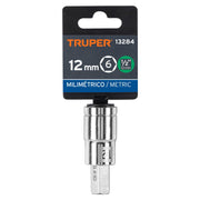 Dado punta hexagonal de 12 mm, cuadro 1/2', TRUPER
