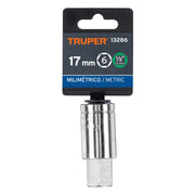 Dado punta hexagonal de 17 mm, cuadro 1/2', TRUPER