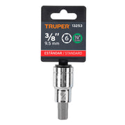 Dado punta hexagonal de 3/8', cuadro 1/2', TRUPER